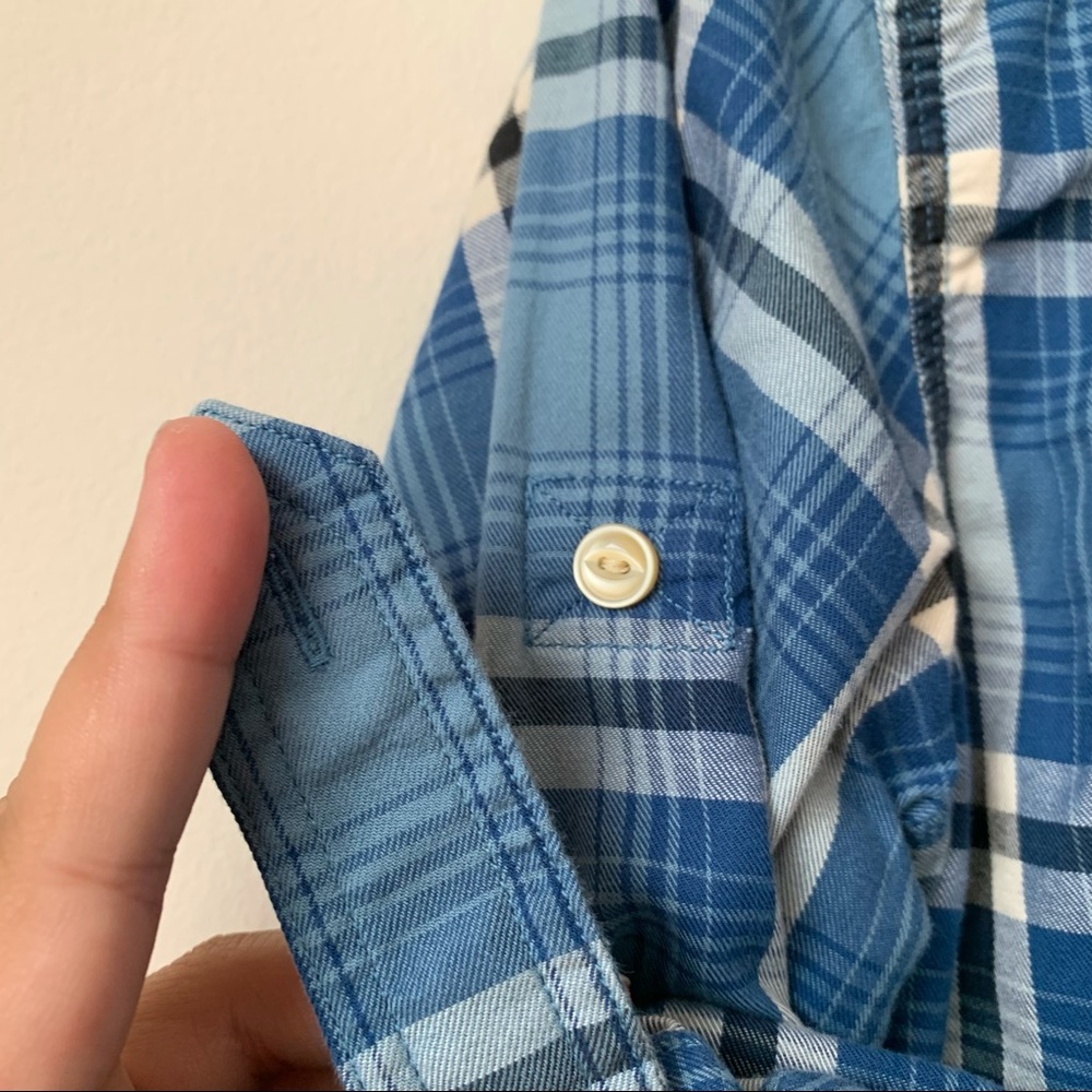 Lauren Ralph Lauren Plaid Button Front Shirt Roll Tab Sleeve Size Small - Picture 5 of 6